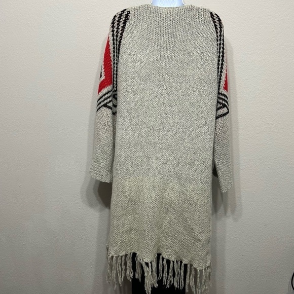 NWOT  Gianni Bini Fringe Duster Knit Cardigan Vintage - Picture 4 of 6